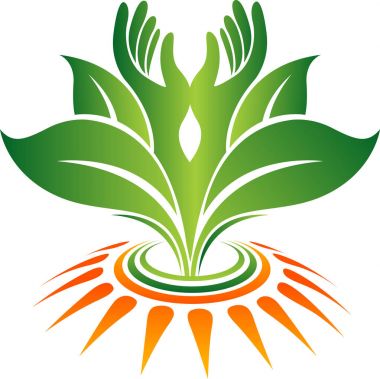 Bir çevre parlak bakım logo izole arka plan illüstrasyon sanat