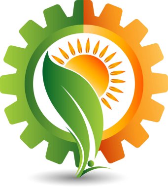 Bir tarım logo izole arka plan illüstrasyon sanat