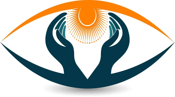 Ilustrasi Seni Dari Logo Perawatan Mata Terang Dengan Latar Belakang - Stok Vektor