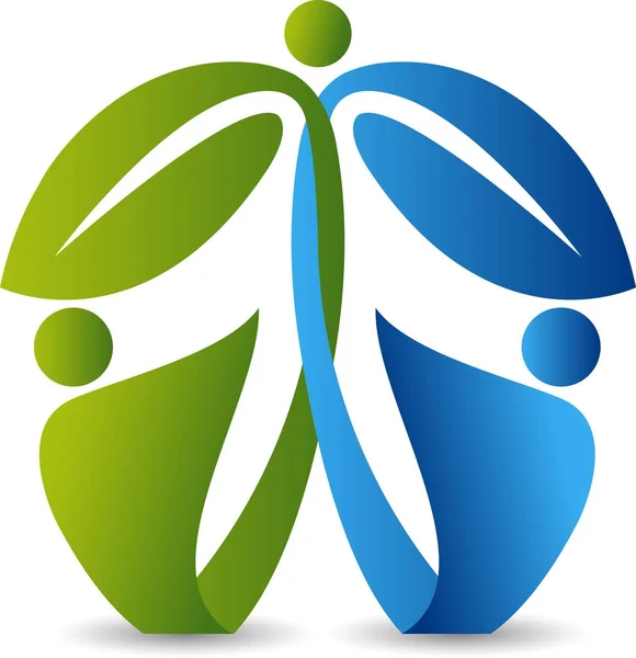 Ilustración Logotipo Una Planta Pareja Con Fondo Aislado — Archivo Imágenes Vectoriales