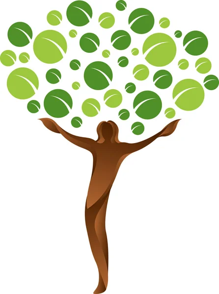 Ilustración Del Logotipo Árbol Jesús Con Fondo Aislado — Vector de stock