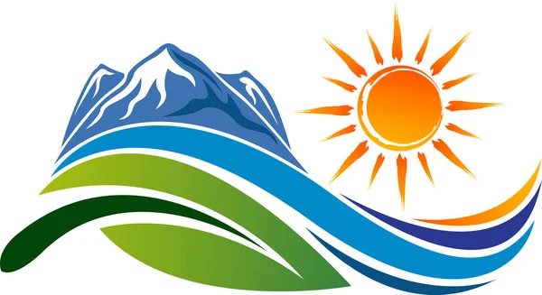 Ilustración Logotipo Natural Con Fondo Aislado — Vector de stock