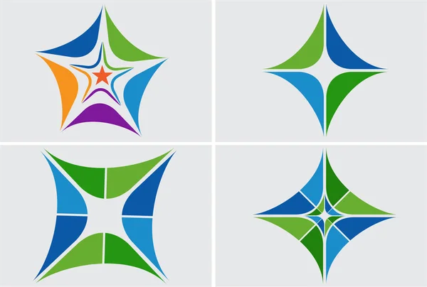 Ilustração Arte Logotipo Formas Diferentes Com Fundo Isolado — Vetor de Stock