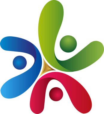 illüstrasyon izole geçmişi olan insanlar logo sanatı