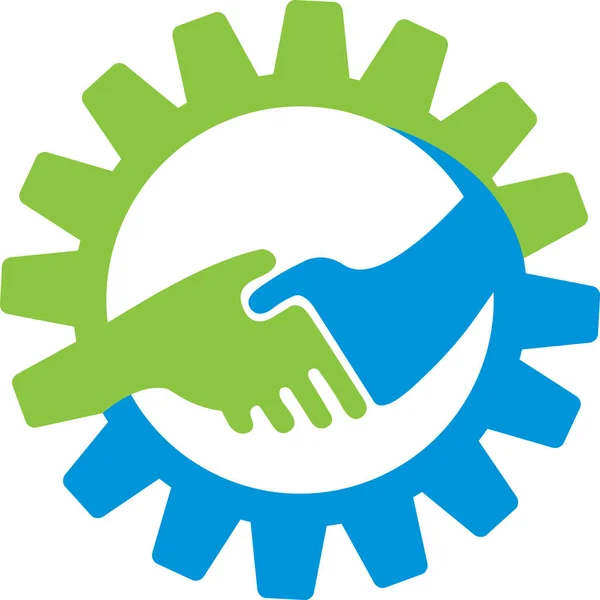 Illustrationskunst Eines Fabrikfreundes Logo Mit Isoliertem Hintergrund — Stockvektor