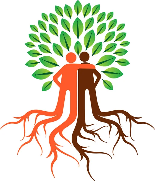 Ілюстраційне Мистецтво Доброзичливого Логотипу Дерева Ізольованим Фоном — стоковий вектор