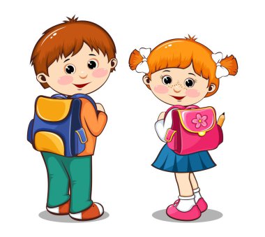 çocukları okula gidiyor