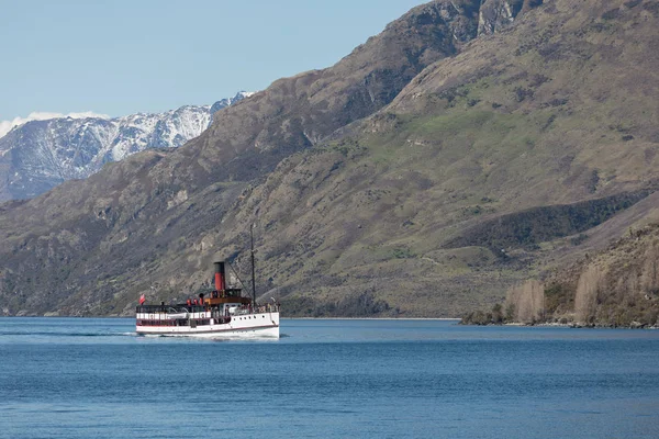 Parowiec pozycji w szczytowe Walter farmy, Queenstown, Nowa Zelandia — Zdjęcie stockowe