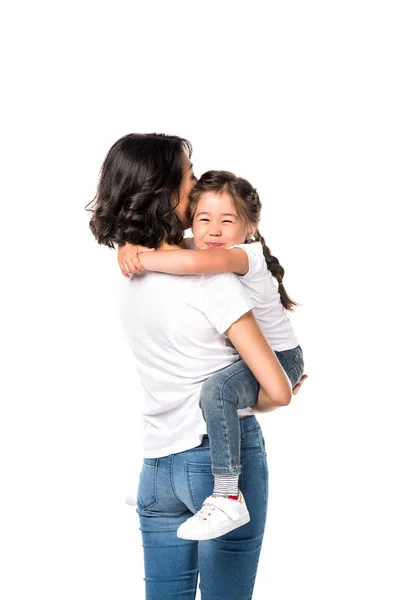 Madre agarre en las manos a su hija — Foto de Stock