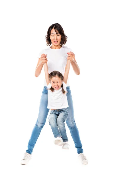 Mamma och hennes dotter har roligt — Stockfoto