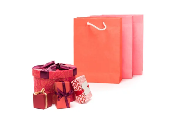 Gifts and shopping bags — Stock Photo