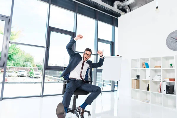 Excited businessman — Stock Photo
