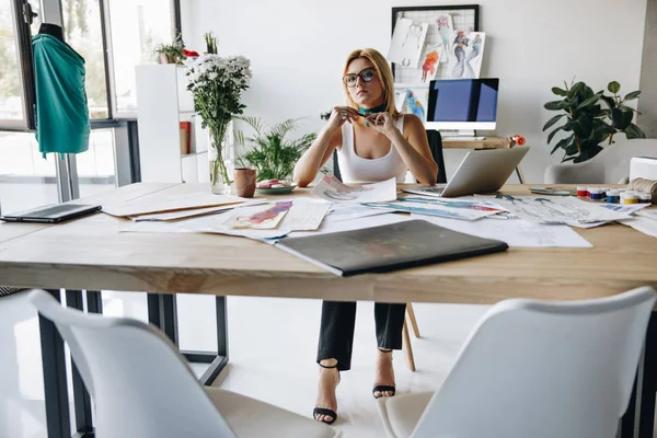 Young fashion designer at workplace — Stock Photo, Image