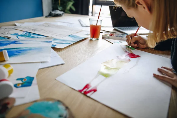 Croquis de dessin de créateur de mode — Photo de stock