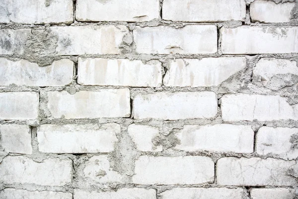 Photo of the aged white brick wall texture for background