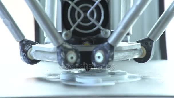 Printer Werkt Printer Worden Afgedrukt Hoofd Beweegt Voortdurend Het Genomen — Stockvideo