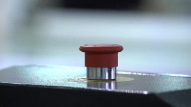 Button of the emergency stop. STOP button/