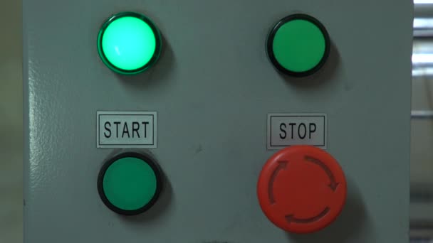 Panel Buttons Start Stop Inclusion Stop — Stock Video