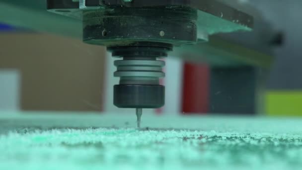 Close Milling Cutter Milling Process — Stock Video