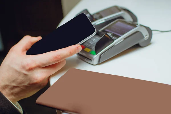 Macro shot of Near Field Communication card or credit card — Stock Photo, Image