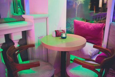 Bir restoran, modern tasarım renk iç