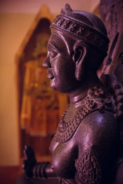 Preto e branco da estátua do deus Elefante Ganesh. Senhor do Sucesso — Fotografia de Stock