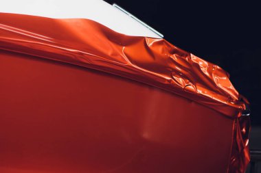 Araba kaydırma uzman vinil folyo ya da film araba kaydırma koruyucu film yat, tekne, gemi, Araba, mobil ev koyarak. saç kurutma makinesi ve süs plastik yumuşak zor çekçek ile Isıtma portakal film