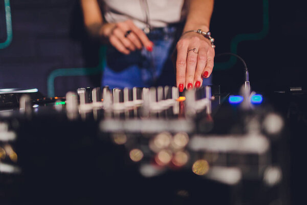 DJ in the club for the remote mixer.