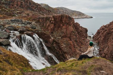 Teriberka, The North of Russia, northern waterfalls. clipart