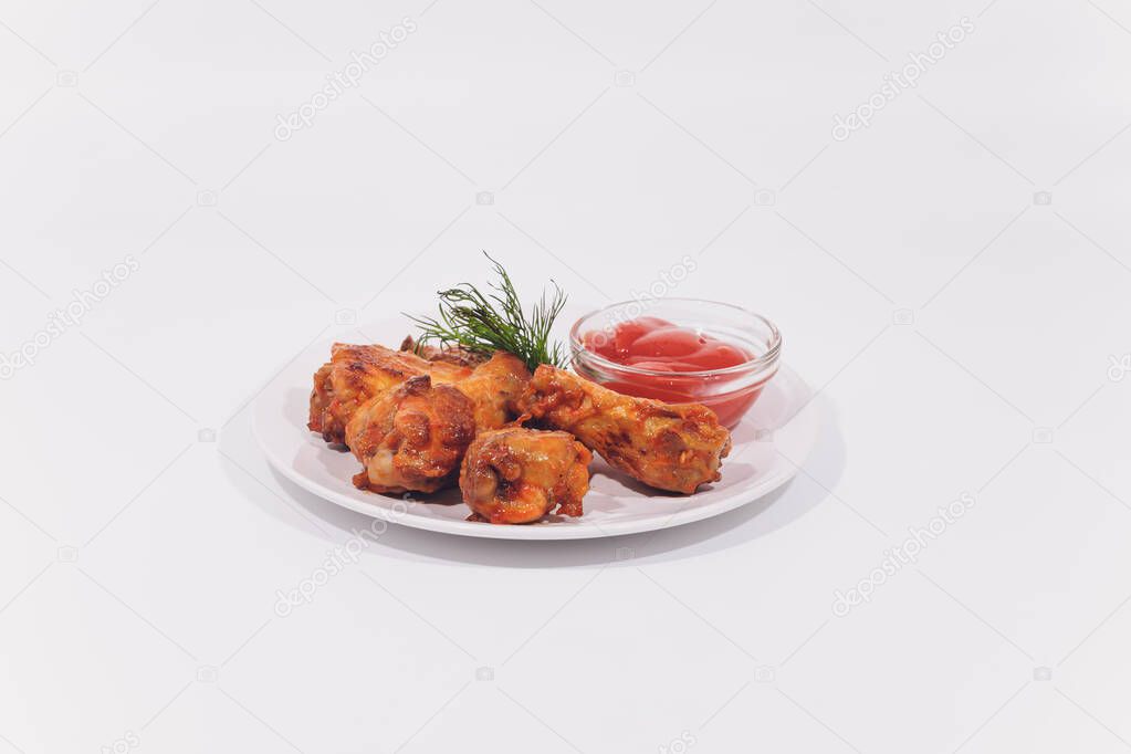 different salty snacks in a bowl and white background.