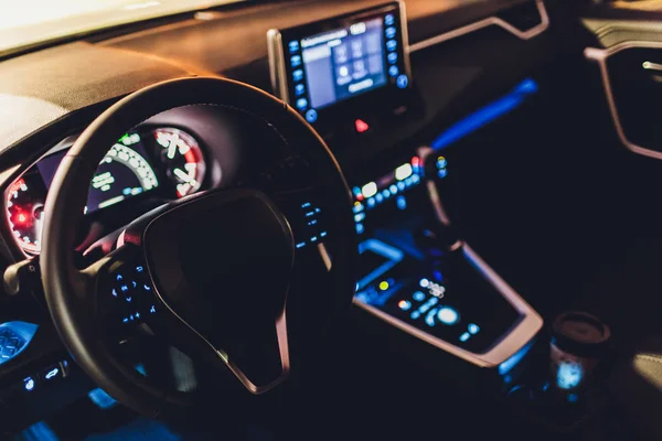 Steptronic interior lights at night. Dashboard, navigation and ambiental lights.
