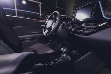 Araba siyah salon ile iç görünüm.