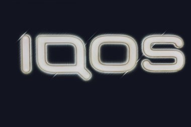Ufa, Russia, 24 September, 2019: Iqos Sign IQOS is a tobacco heating system.