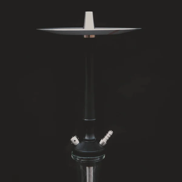 Část Hookah, moderní design, na černém pozadí. — Stock fotografie