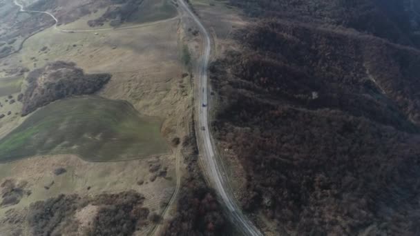 Vista dall'alto di Bazarduzu, Azerbaigian . — Video Stock