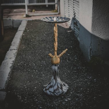 Nargile 'nin bir parçası, modern tasarım, arka planda.