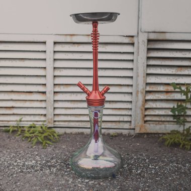 Nargile 'nin bir parçası, modern tasarım, arka planda.