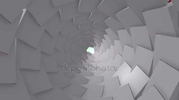 Tunnel di triangoli rotanti.Animazione originale creata in Adobe After Effects . — Video Stock