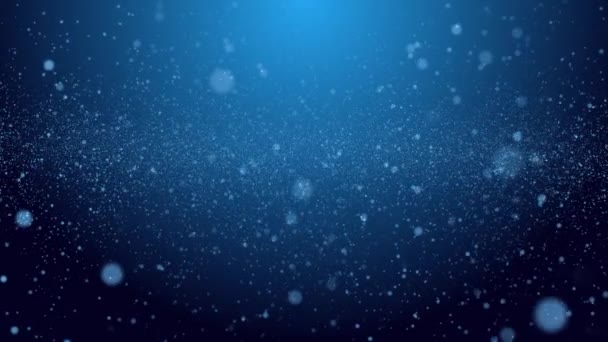 Blue Looped Abstract Background Smooth Movement Particles Great Animation — стоковое видео