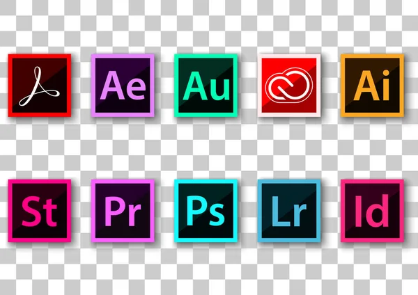 Adobe Icons Pack — Stock Vector