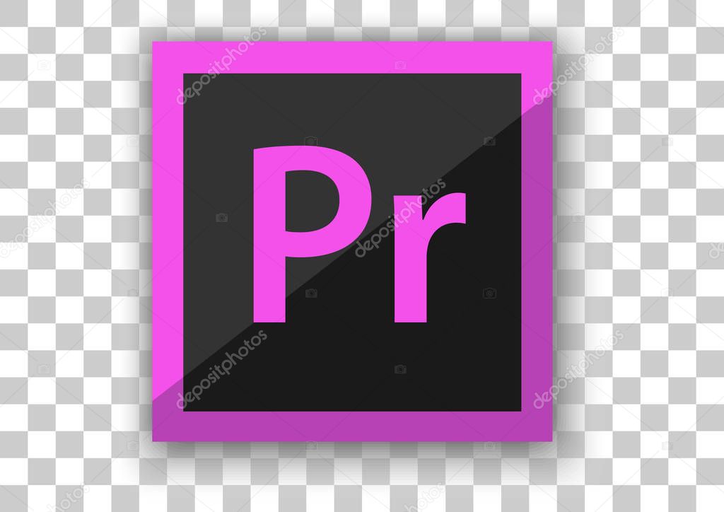 Adobe premiere pro icon flat design