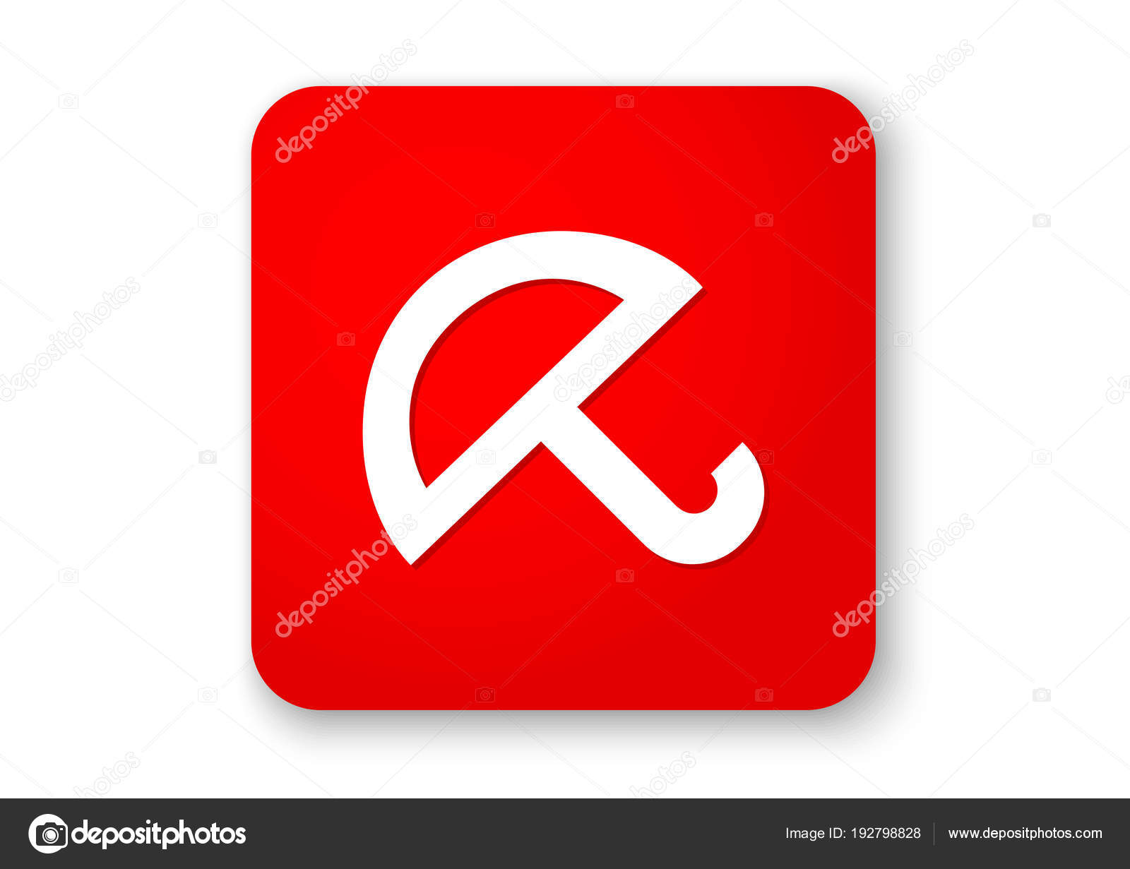 Avira Antivirus Icon Button Red Color Stock Vector by ©AR_twork 192798828