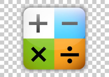 Matematik sembolü ile hesap makinesi simge tasarım