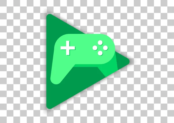 Google Play Giochi Mobile App Icona Design — Vettoriale Stock