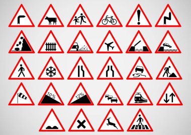 trafik işaretleri yol işareti simgesi paketleri