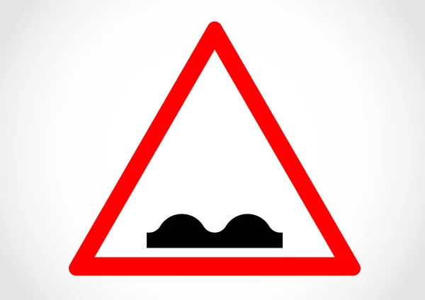 起伏のある道路交通標識 — ストックベクタ