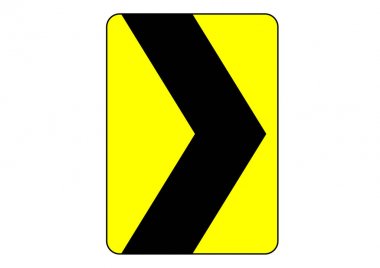 Chevron hizalama trafik işaretleri