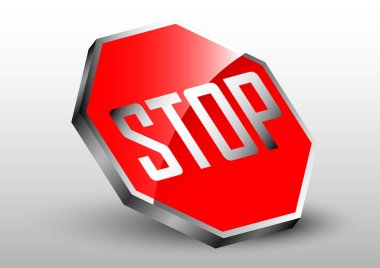 Dur işareti erişim perspektif afiş