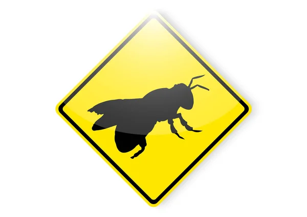 Señal Advertencia Insectos Punzantes — Vector de stock