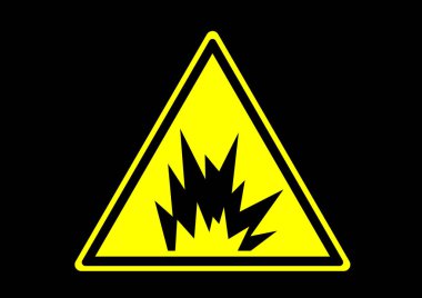 Arc flash patlama Emanet işareti